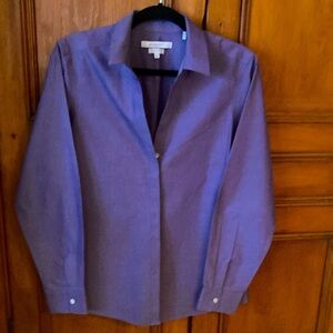 Fox Croft Lavender 100% cotton tailored dress shirt.